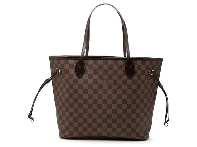 Sac Cabas Louis Vuitton Damier Neverfull MM Marron