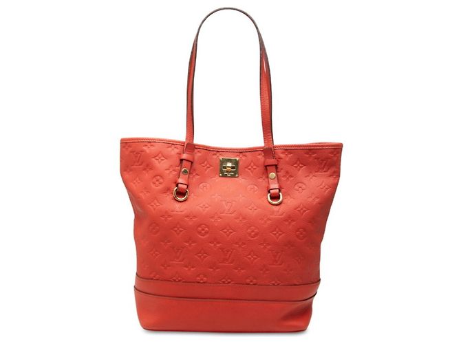 Louis Vuitton Monogram Empreinte Citadine PM Tote Bag Orange
