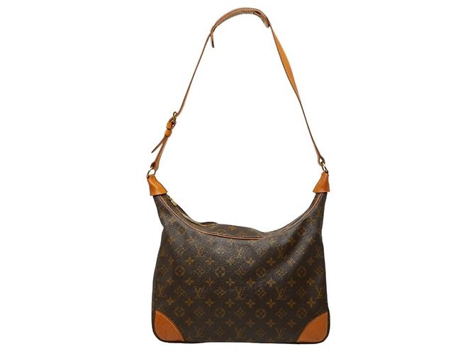Borsa a tracolla Louis Vuitton Monogram Boulogne 35 Marrone Monogramma