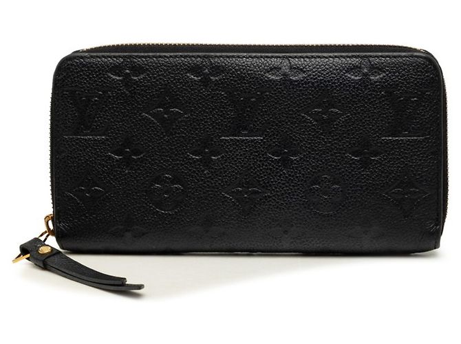 Louis Vuitton Monogram Empreinte Zippy Wallet Black