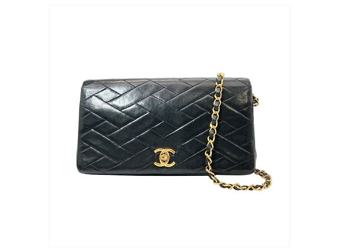 Borsa a tracolla in pelle Chanel Nero