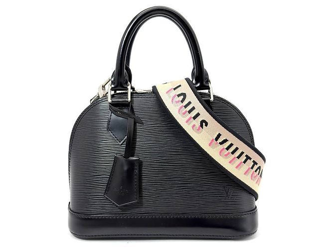 Borsa Louis Vuitton Alma BB in pelle Epi nera Nero