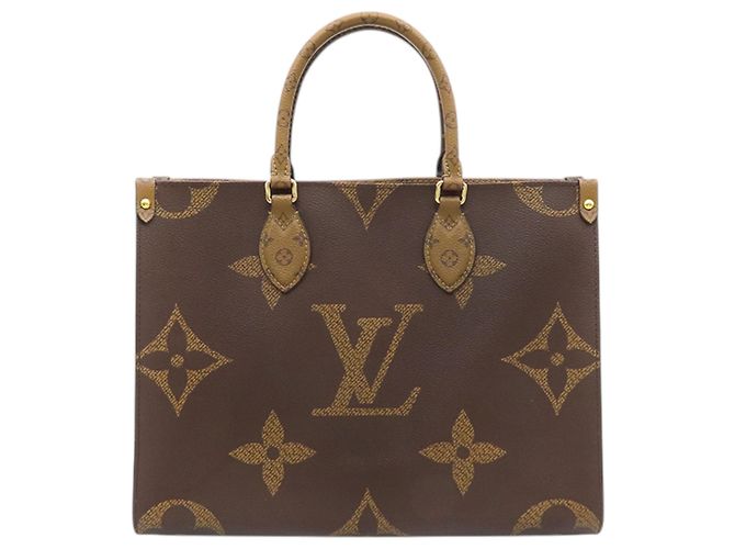 Louis Vuitton Brown Monogram Reverse Giant OnTheGo MM Marrom