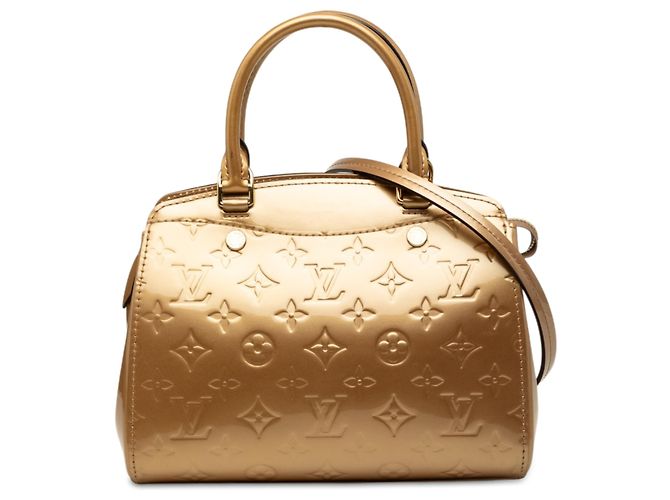 Louis Vuitton Gold Monogram Vernis Brea PM Golden