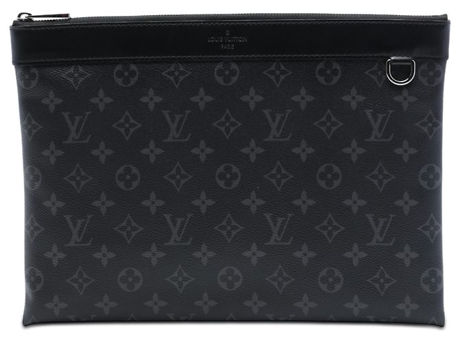 Louis Vuitton Black Monogram Eclipse Discovery Pochette GM Nero