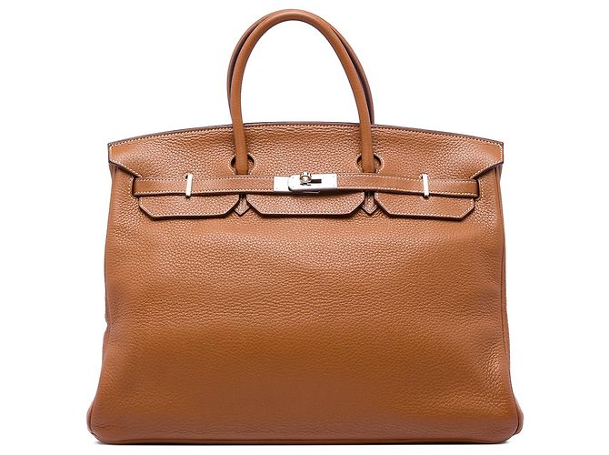 Hermès Brown Clemence Birkin Retourne 40 Marron