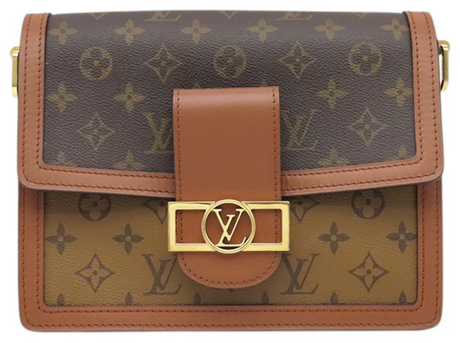 Louis Vuitton Brown Monogram Reverse Dauphine MM Marrom