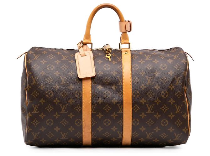 Louis Vuitton Brown Monogram Keepall 45 Marrom