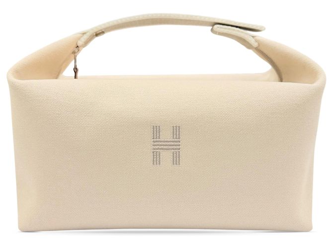 Hermès Brown Large Toile Bride A Brac Case Marrone Beige