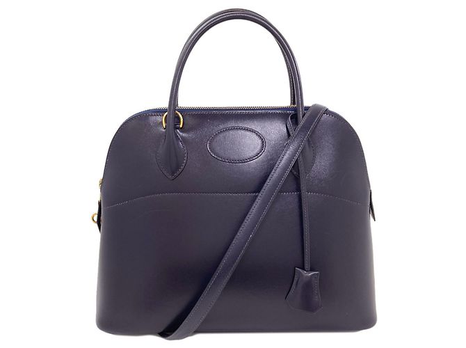 Hermès Hermes Bolide 31 Handtasche Dunkelblau