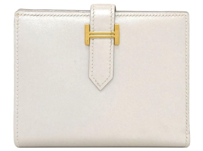 Hermès Hermes Bearn Compact Bi-fold Wallet Silvery