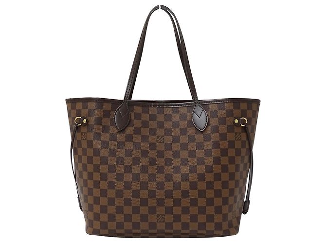 Borsa a mano Louis Vuitton Damier da donna Borsa Tote Neverfull MM Marrone Damier ebene