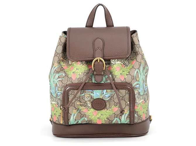 Bolsa Gucci Tiger GG Supreme Marrom Multicor