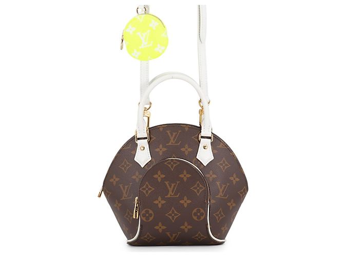 Sac à main Louis Vuitton Monogram Ellipse BB Marron Blanc Jaune Monogramme