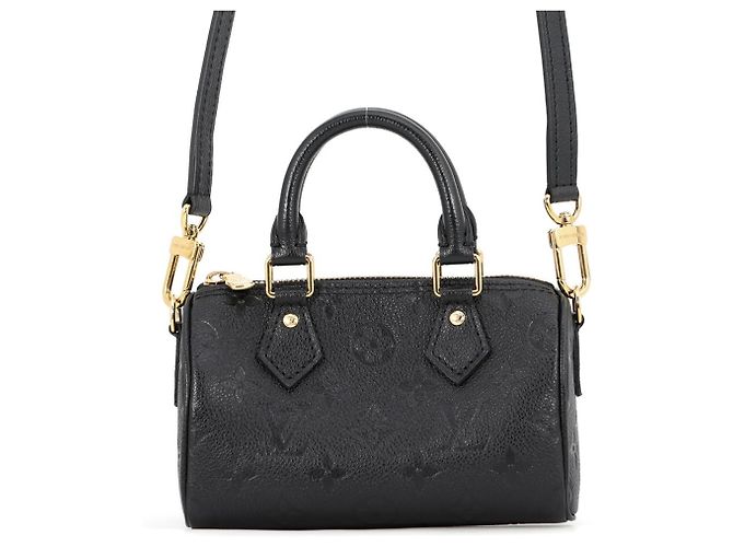 Sac à main Louis Vuitton Nano Speedy Noir Monogramme