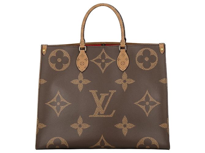 Sac cabas Louis Vuitton Monogram Reverse Giant OnTheGo GM Rouge Monogramme