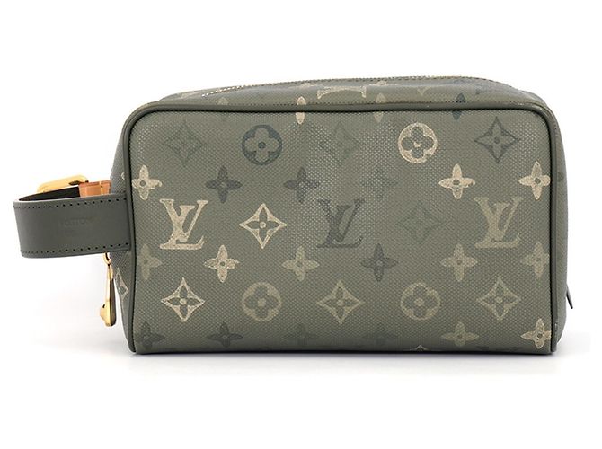 Louis Vuitton Monogram Clutch Tasche Grün Khaki Monogramm