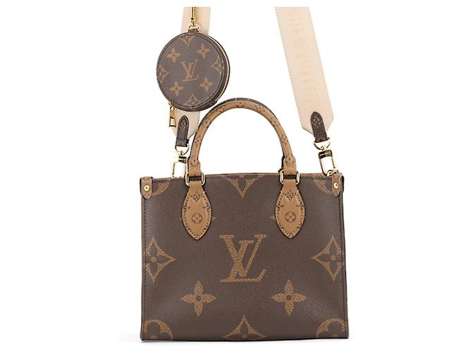 Borsa Louis Vuitton Monogram Reverse Giant OnTheGo PM Rosso