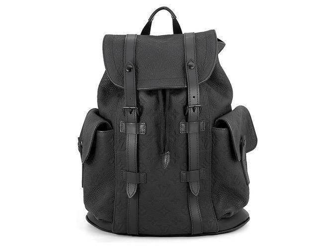 Sac à main Louis Vuitton Monogram Taurillon Christopher PM Noir Monogramme