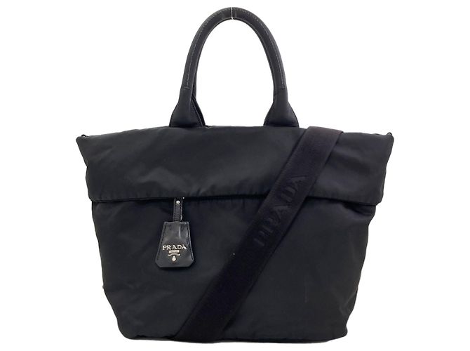 Prada BN1959 Tessuto Double Wendbare Handtasche Schwarz