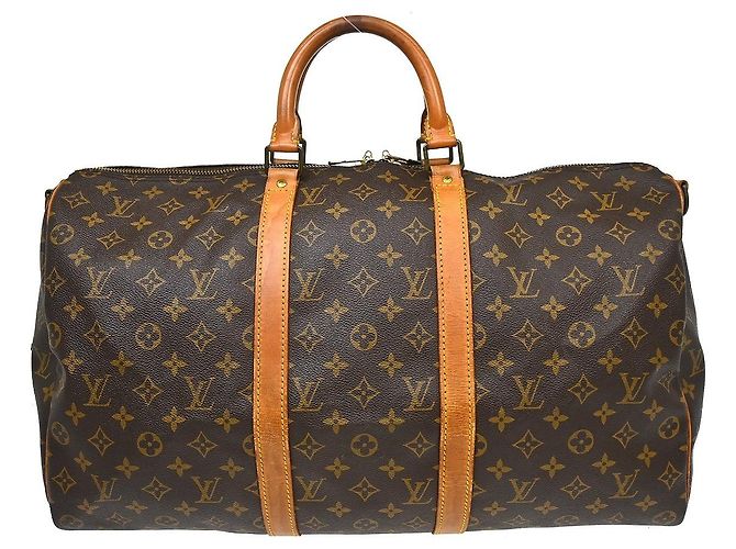 Louis Vuitton Keepall Bandoulière Monogram 50 Marrone
