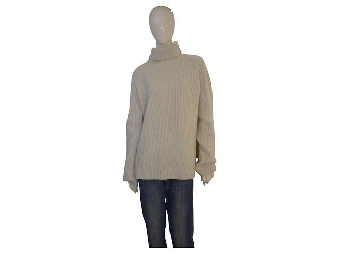 Autre Marque RAEY Beige Wollpullover mit Rollkragen