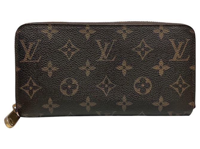 Cartera Zippy Larga Monogram Canvas Louis Vuitton Castaño Monograma