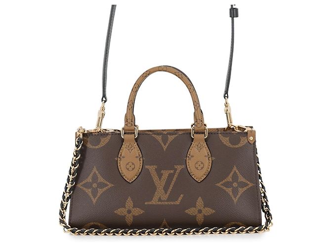 Borsa a mano OnTheGo EW con catena Louis Vuitton Monogram Reverse Giant Rosso