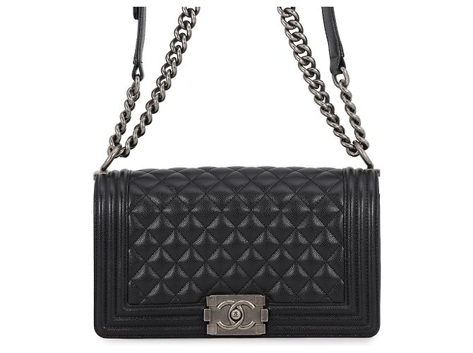 Bolsa de Ombro Chanel Matelassé Preta Preto
