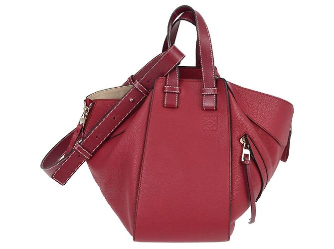 Loewe Hammock Leather Small Bordò 
