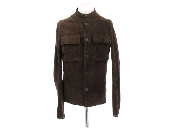 Yves Saint Laurent Wildlederjacke braun