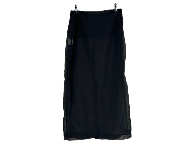 Autre Marque Schwarzer transparenter Rock