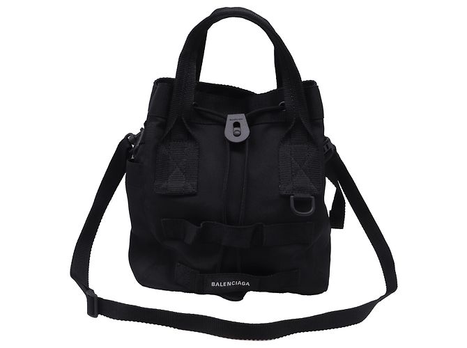 Petit sac cabas Army Balenciaga en polyamide noir