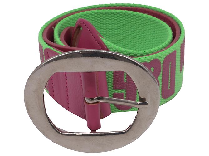 Dolce & Gabbana Logo Buckled Belt in Multicolor Cotton