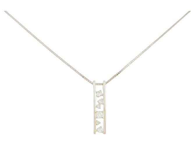 Autre Marque Collar de diamantes Au750 Dorado