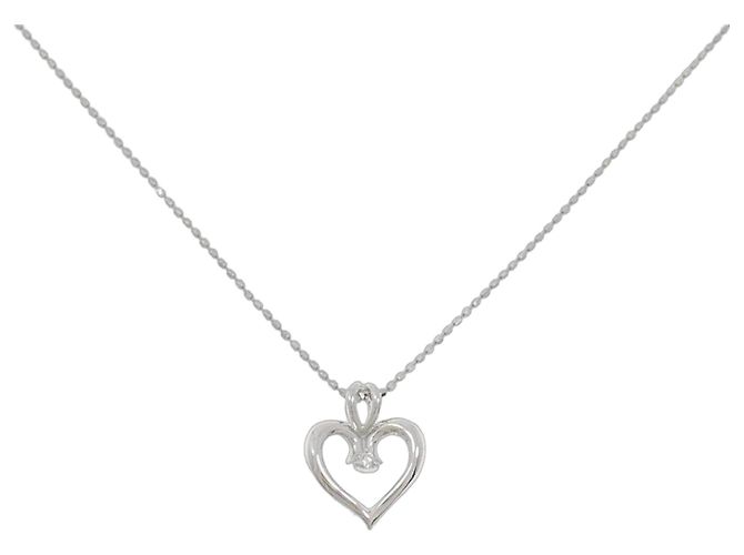 Autre Marque Colar de ouro branco Au750 e diamantes Prata