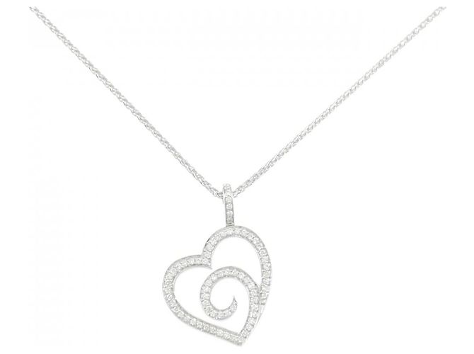 Autre Marque Collana in oro bianco 750 e diamanti Argento