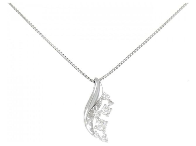 Autre Marque Collar de diamantes Pt900 Pt850 Plata