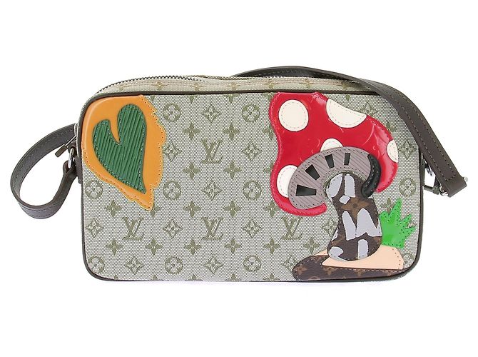 Louis Vuitton Borsa in tela e inserti Verde