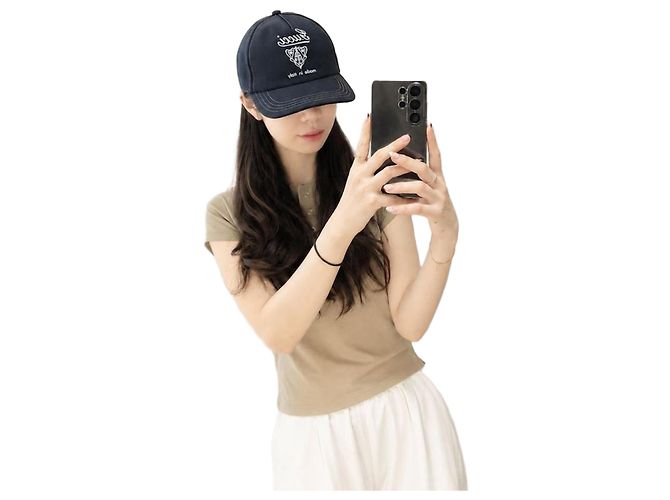 Gucci Print Baseball Cap Navy Blue