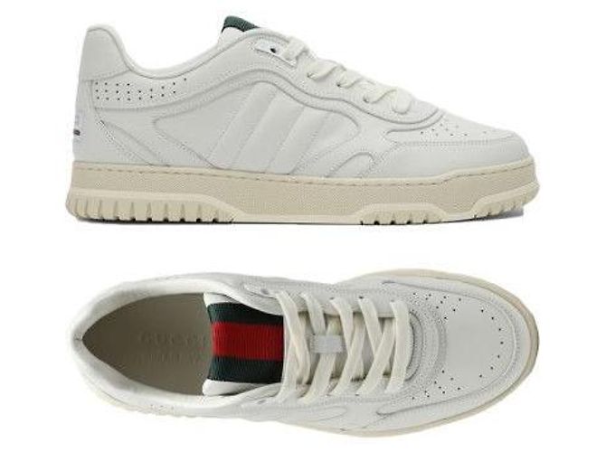 Gucci Reweb Leder-Sneaker White Weiß