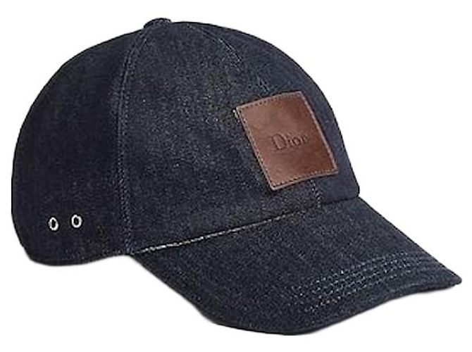 Dior Gorra Label Deep Blue de denim de algodón