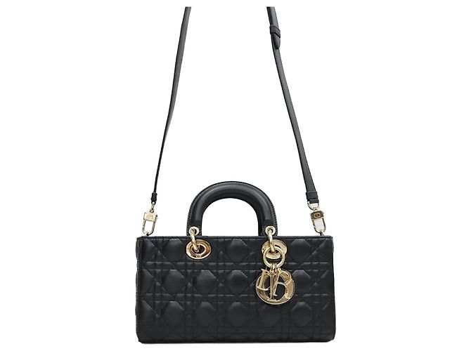 Dior Borsa Medium Pelle di Agnello Cannage Nera Nero
