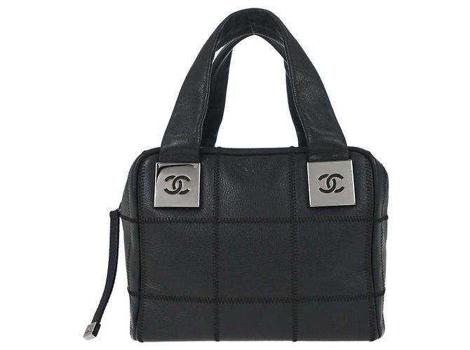 Borsa Chanel Square Stitch Caviar Medium Nero