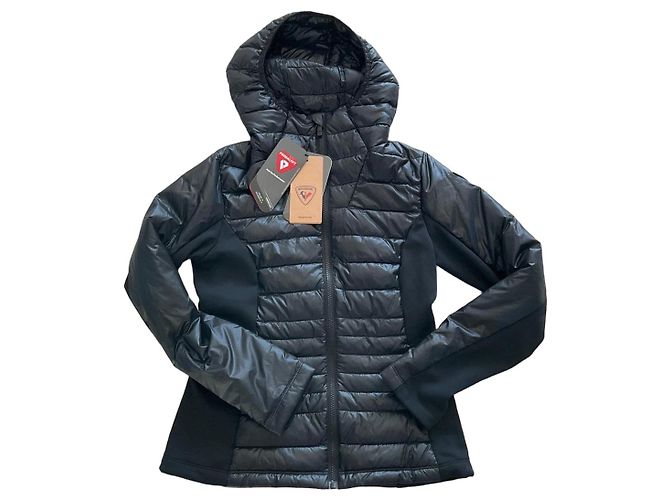 Autre Marque Rossignol gesteppte Jacke mit Kapuze in Schwarz