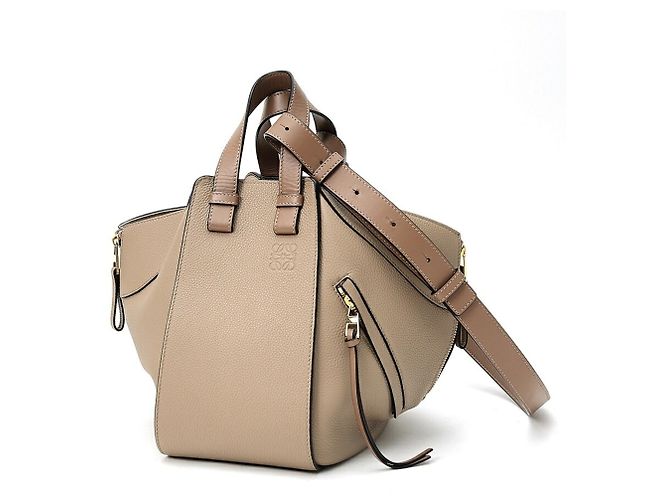 Bolsa Loewe Hammock Small Shoulder Cinza Areia