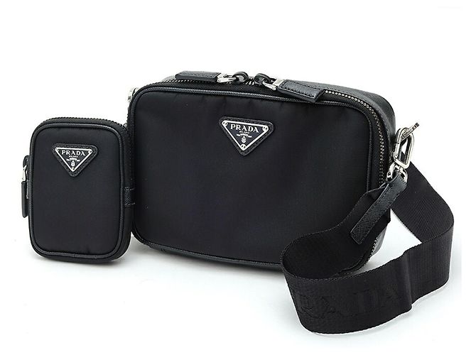 Sac Prada PRADA Brick Re-Nylon x Saffiano Leather Noir