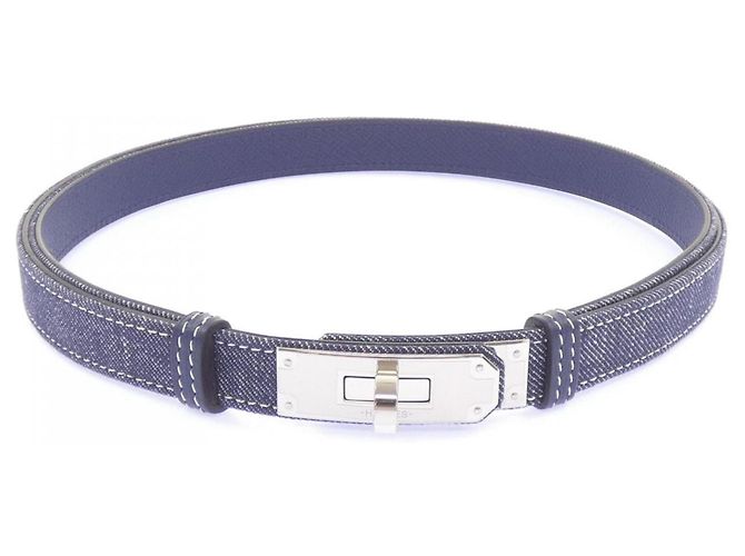 Hermès Hermes Kelly Jean 18mm Gürtel Blau