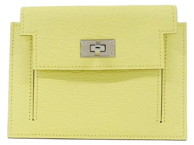 Hermès Hermes Kelly Pocket Compact Wallet Yellow