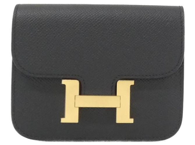 Hermès Hermes Constance Slim 082060CC Geldbörse Schwarz